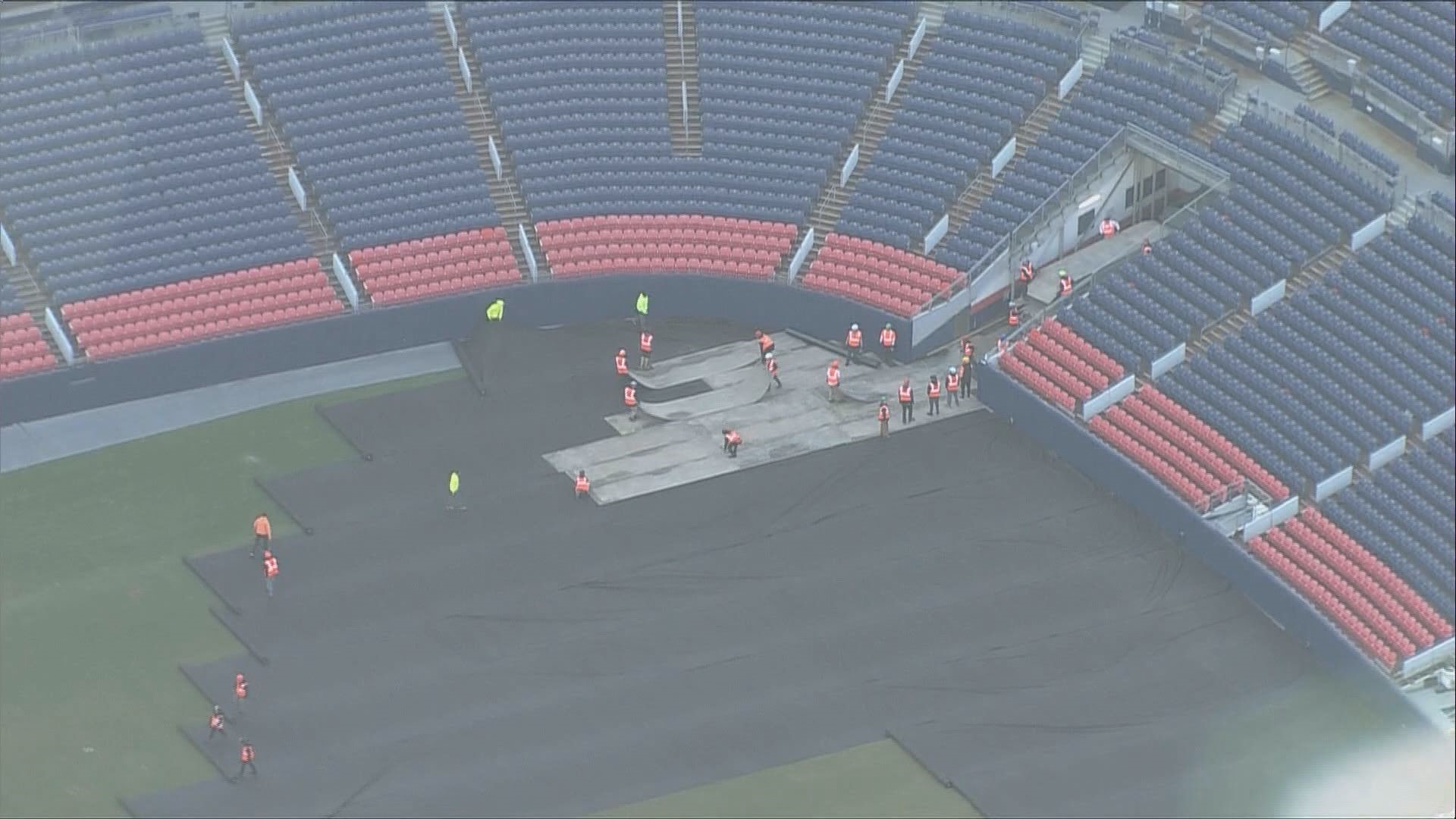 Denver stadium begins dirt transformation for Monster Jam tour | 9news.com