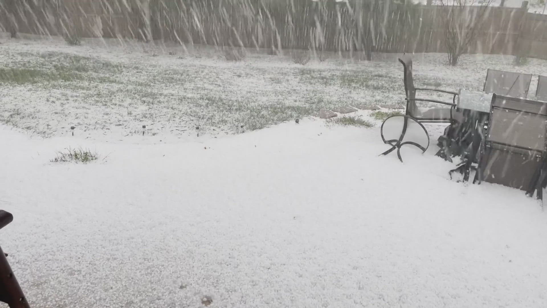 Viewers share videos of hail storms that began to sweep across various parts of Colorado as early as Tuesday night.
