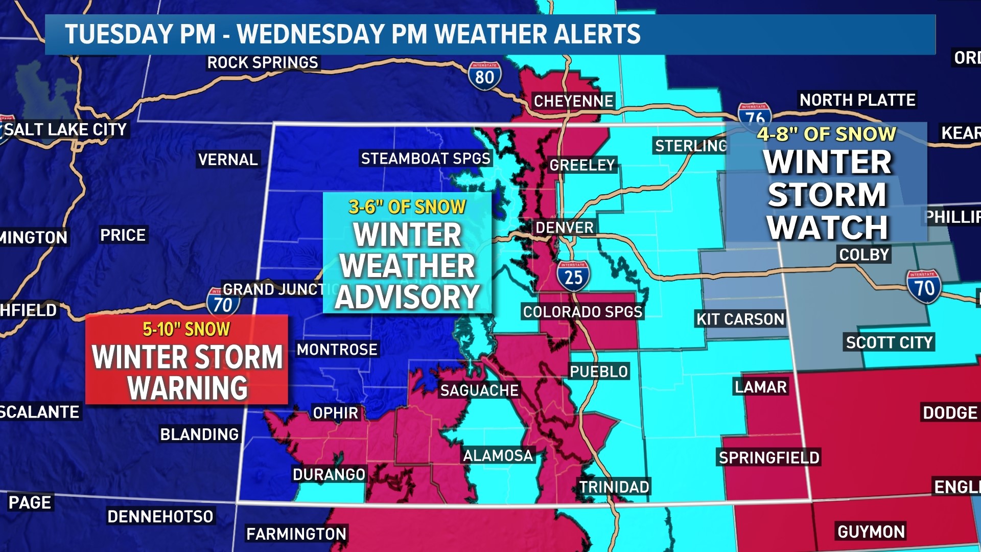 Snow on the way for Denver on Tuesday and Wednesday | 9news.com
