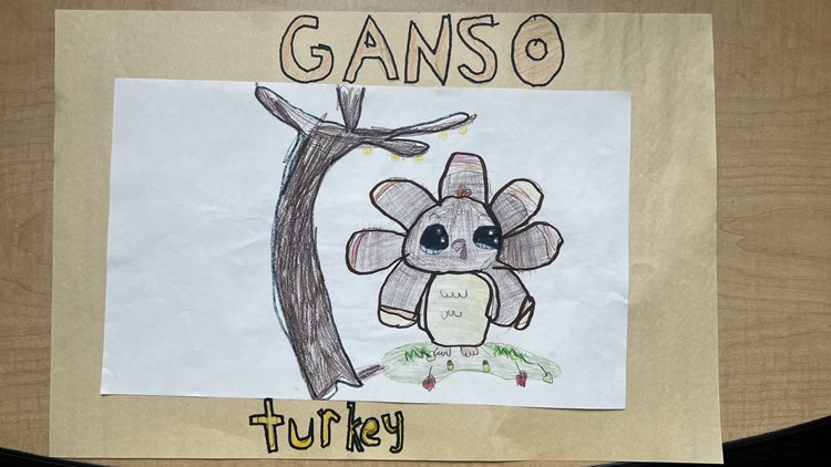 School children share words in art from a unique Spanish dialect