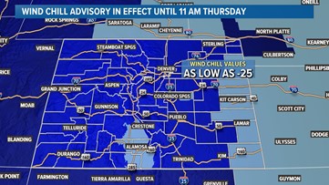 Denver records -11° temperature Thursday morning