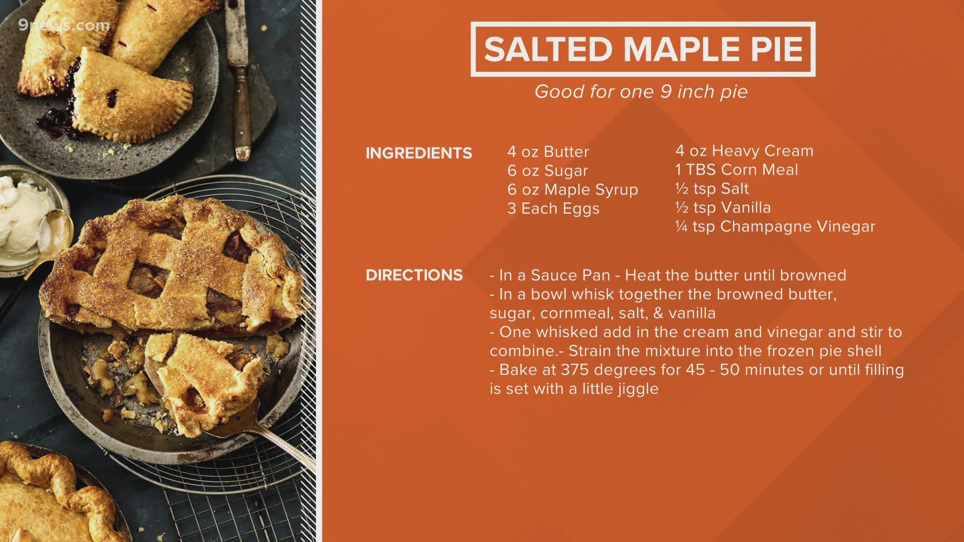 Local bakery Hinman's Pie shares a recipe for salted maple pie.