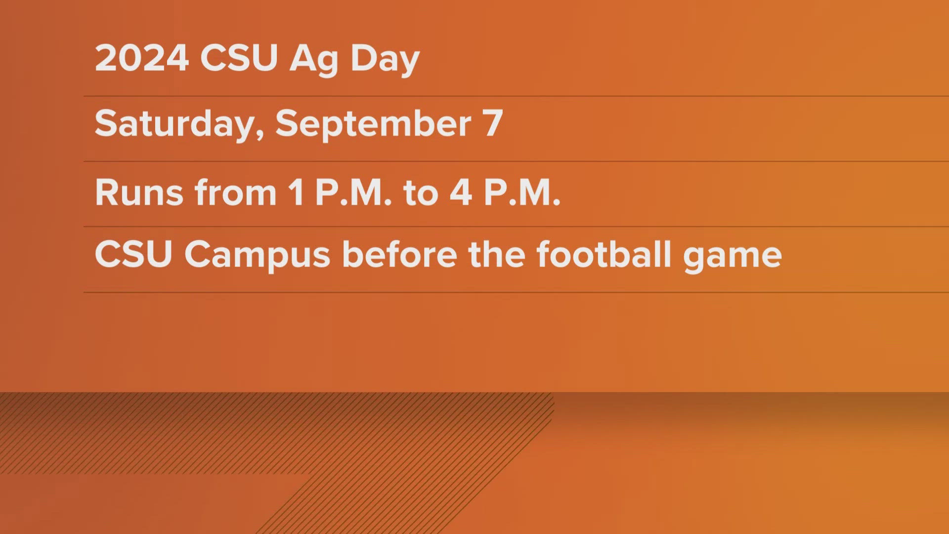 The event is the largest farm-to-table tailgate in the state, connecting Coloradans with food grown right here in our state.