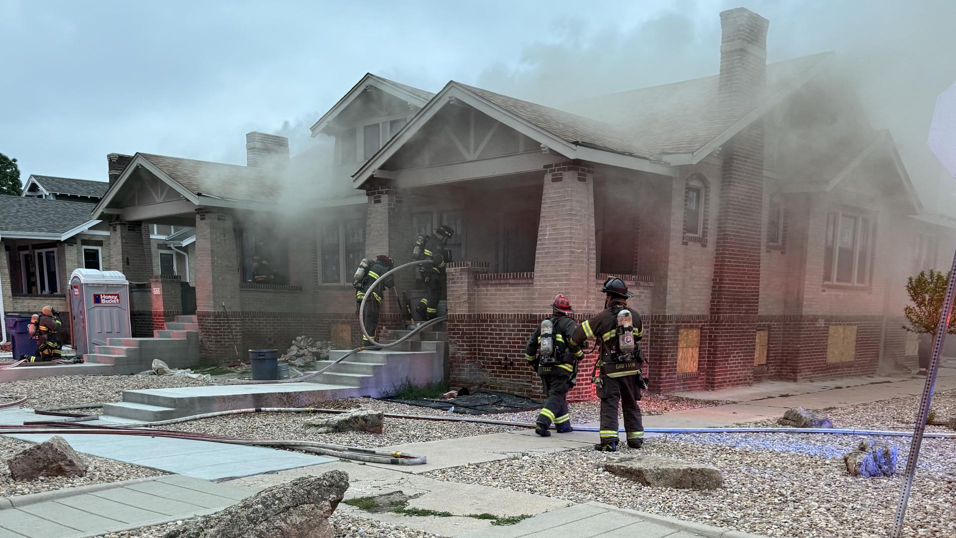 Crews battle house fire in Denver | 9news.com