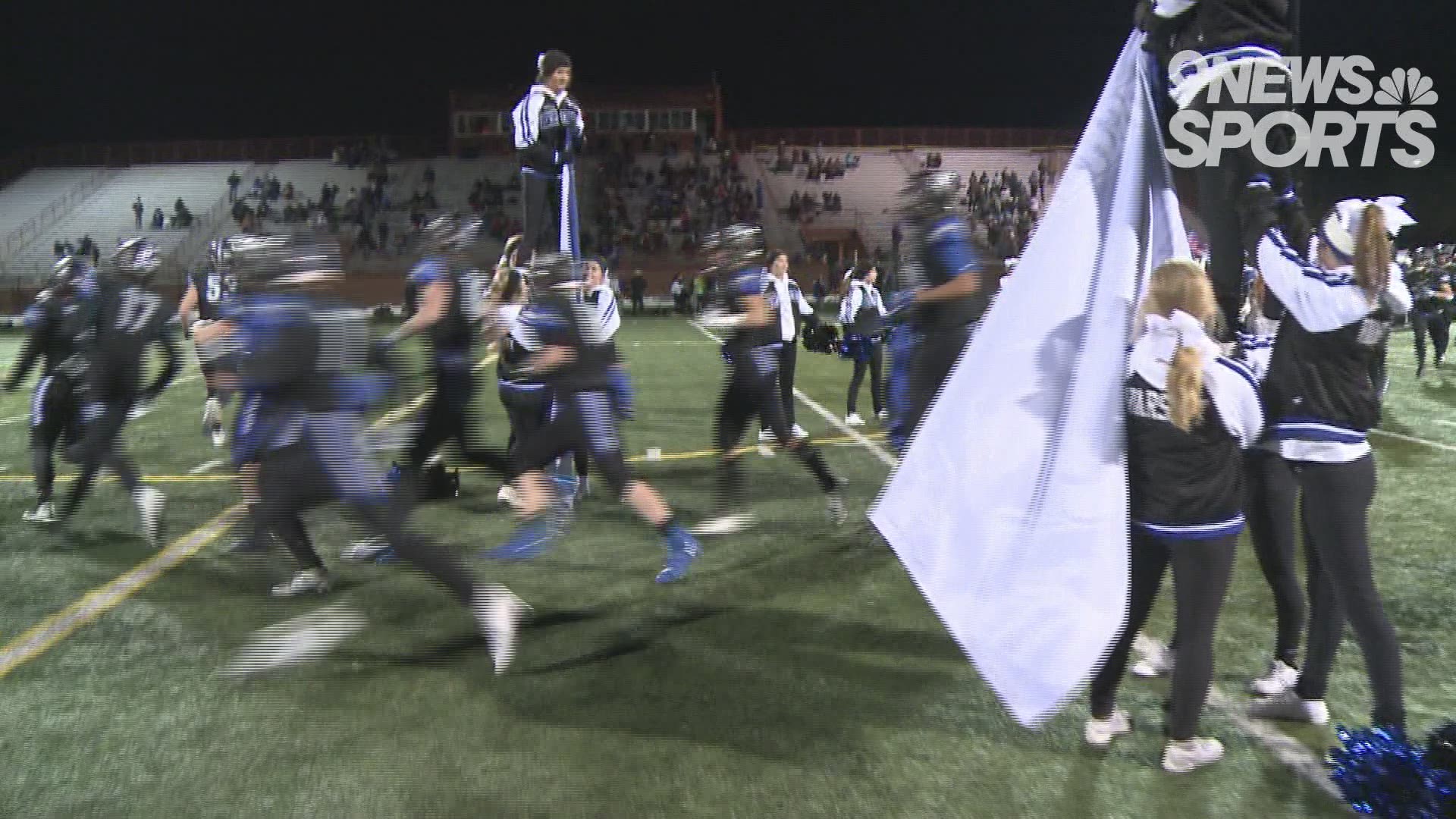 The Eagles and Falcons were tied at seven early on, before Valor Christian was able to pull away.
