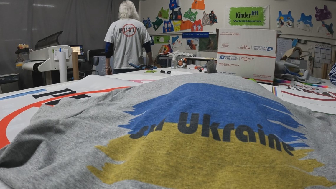 Ski Ukraine shirts raise money for relief efforts after Russian invasion