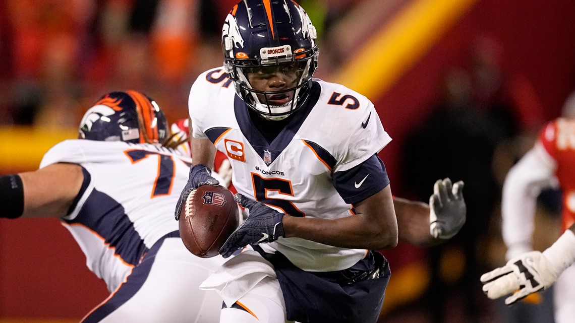 Denver Broncos cornerback Pat Surtain II during the first half an NFL  football game against the Kansas City Chiefs, Sunday, Dec. 5, 2021 in  Kansas City, Mo. (AP Photo/Reed Hoffmann Stock Photo 