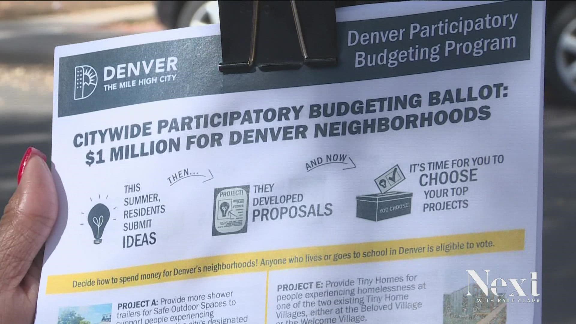 The city of Denver is funding a new project with $2 million it set aside - and the people get to choose which cause will win the spot.