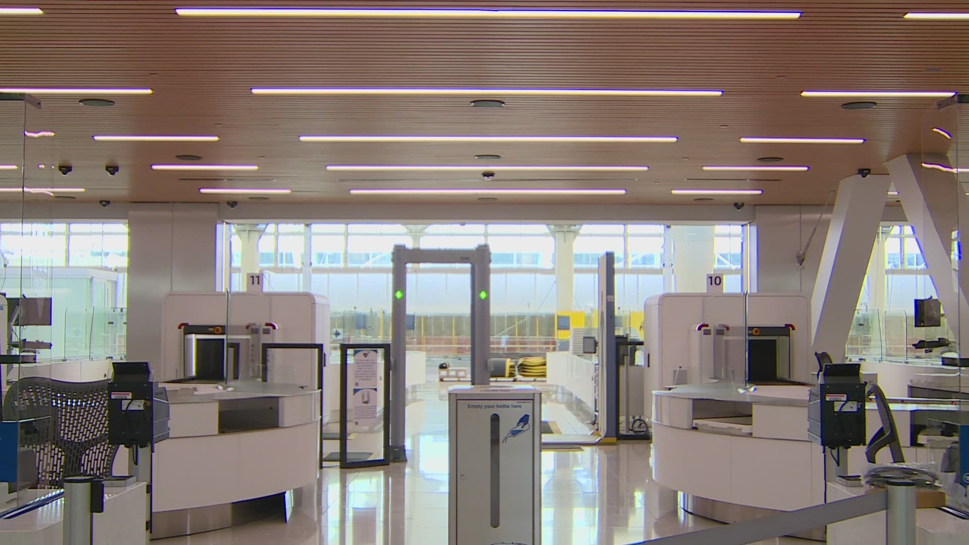 DIA's west security checkpoint will be capable of screening 200 passengers per lane, per hour. The new checkpoint is scheduled to open on Feb. 6.
