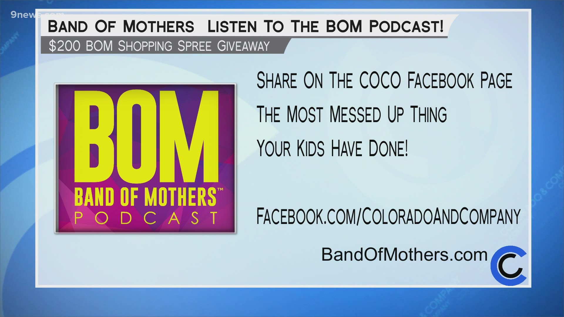 Listen and laugh along with Tracey and Shay's podcast at BandofMothers.com.
