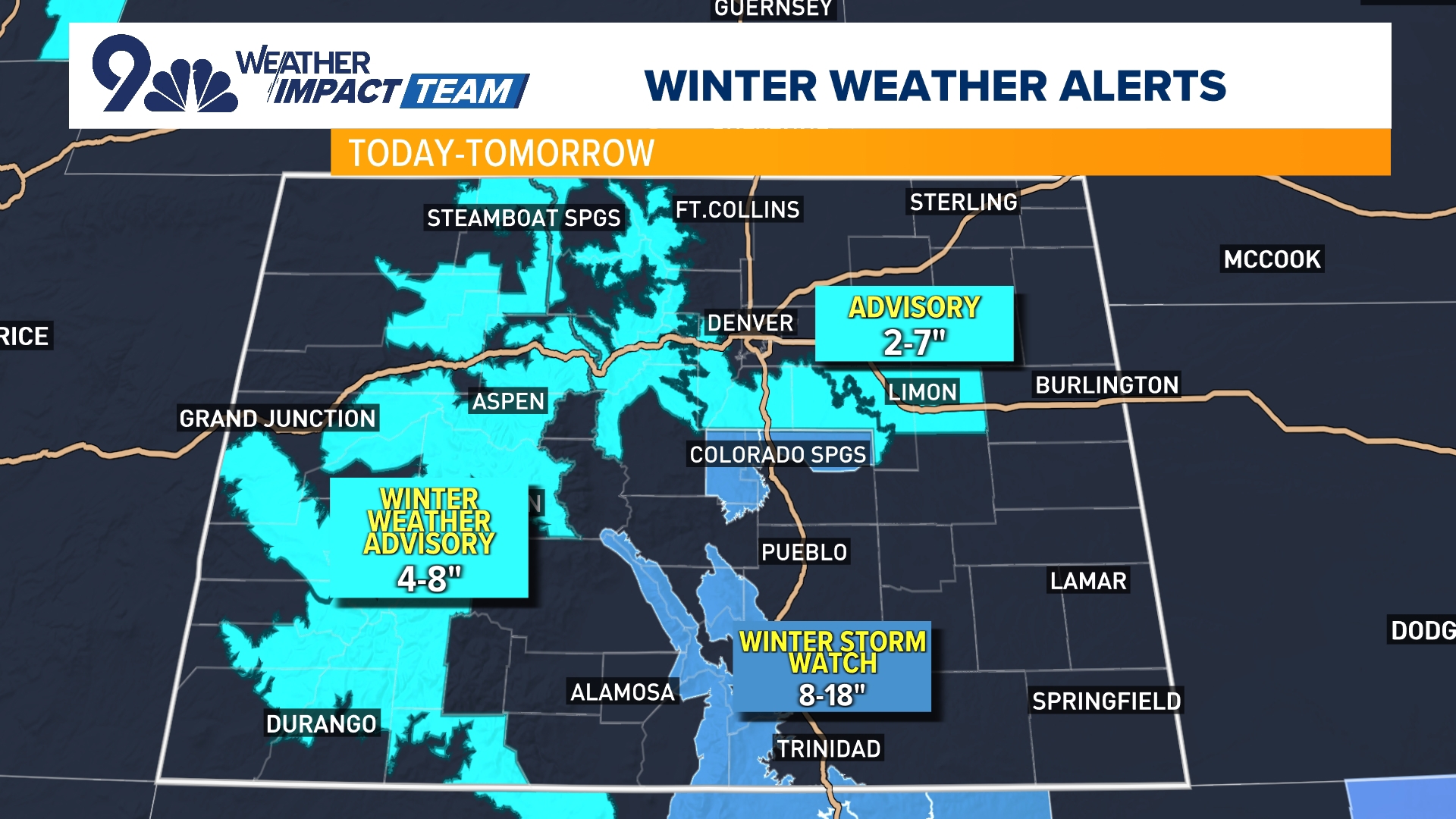 Colorado weather is busy with two chances for snow over the next few days, the first of which arrives tonight.