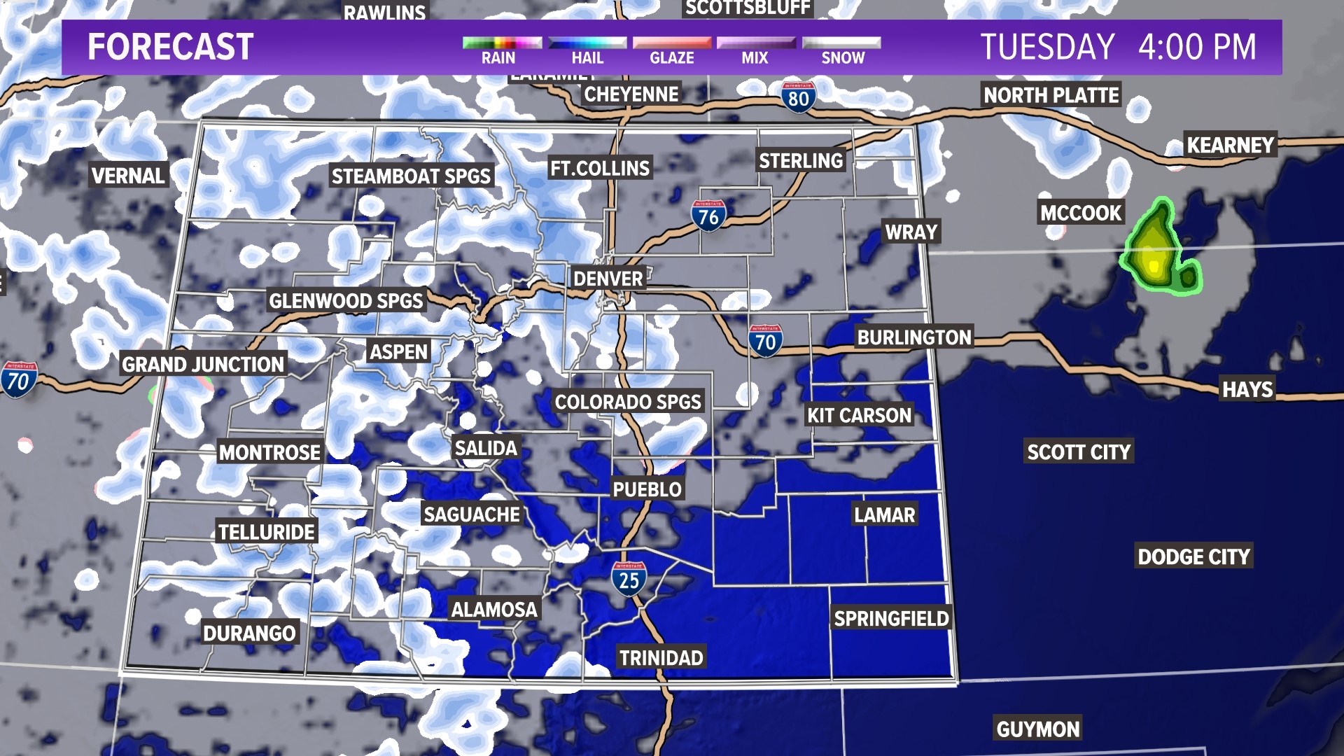 How much snow Denver, mountains to get: Snowy Monday in Colorado ...
