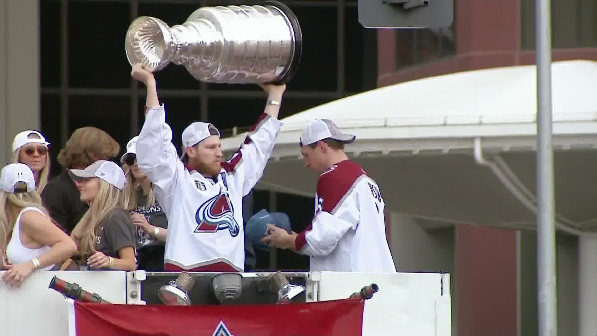 A Stanley Cup championship parade drove through the streets of Denver for the first time in 21 years on Thursday, June 30.