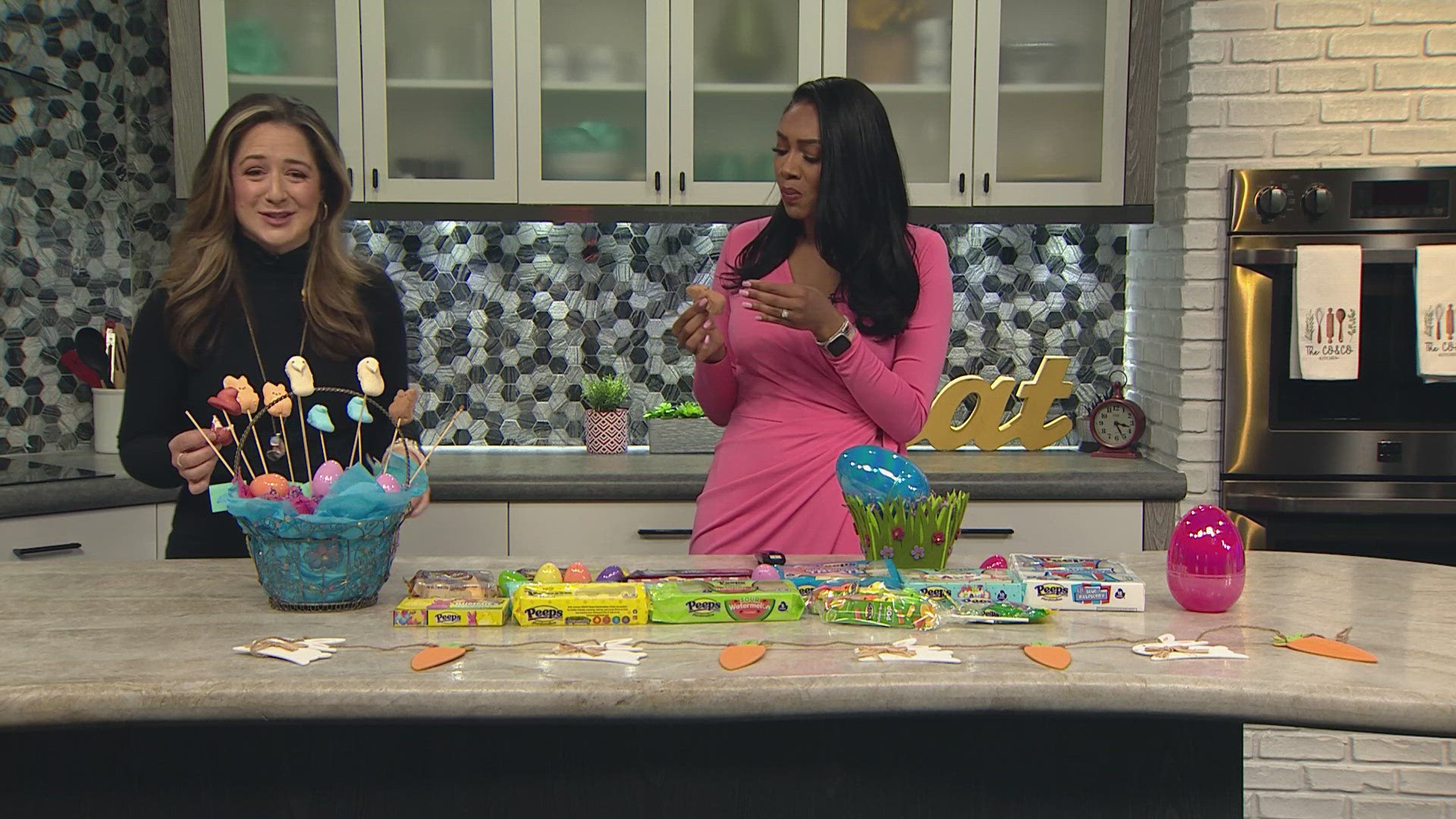 9NEWS anchors Alexandra Lewis and Jennifer Meckles didn't seem too thrilled with the various flavors of Peeps.