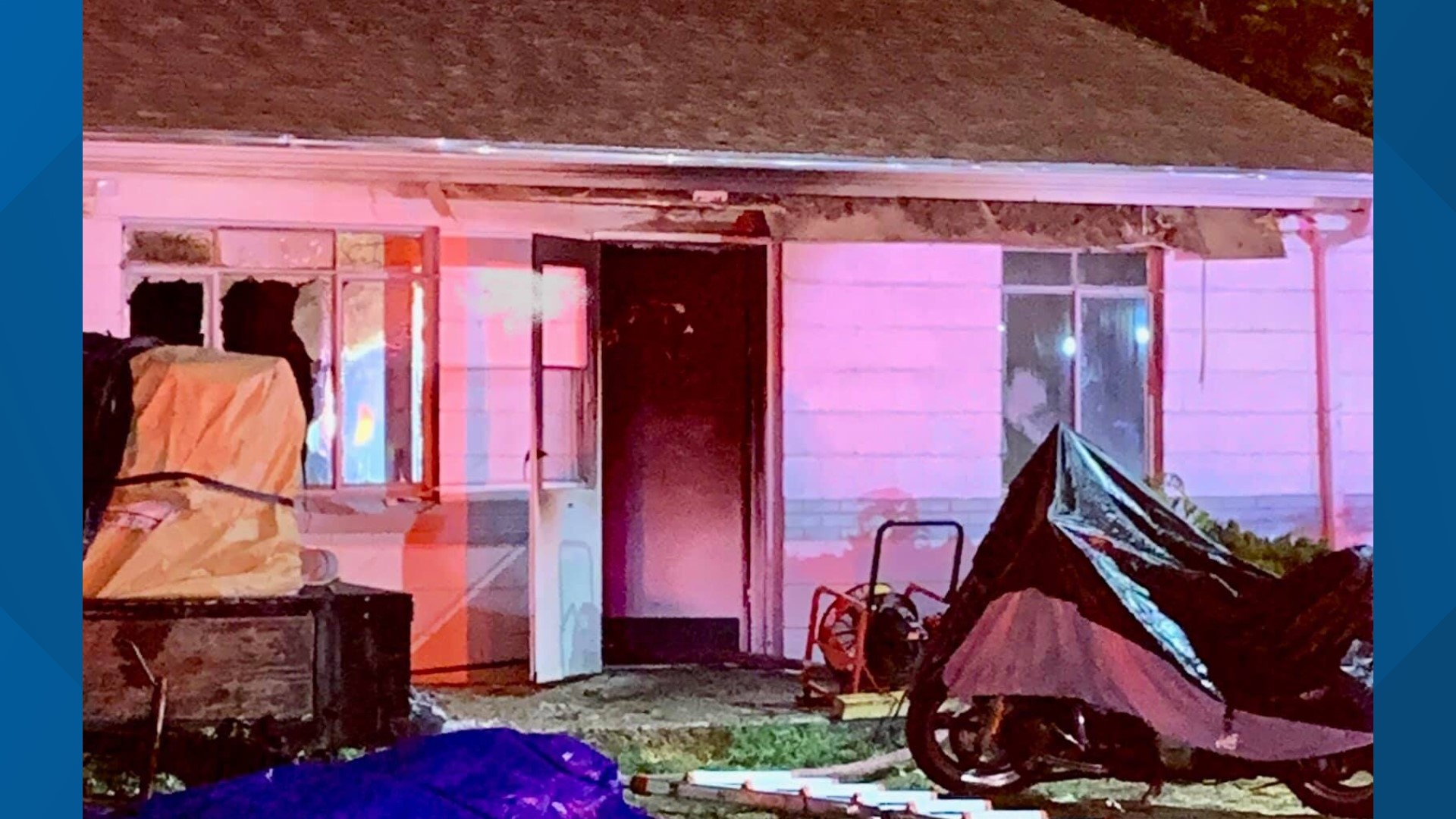 1 transported to the hospital after early morning house fire