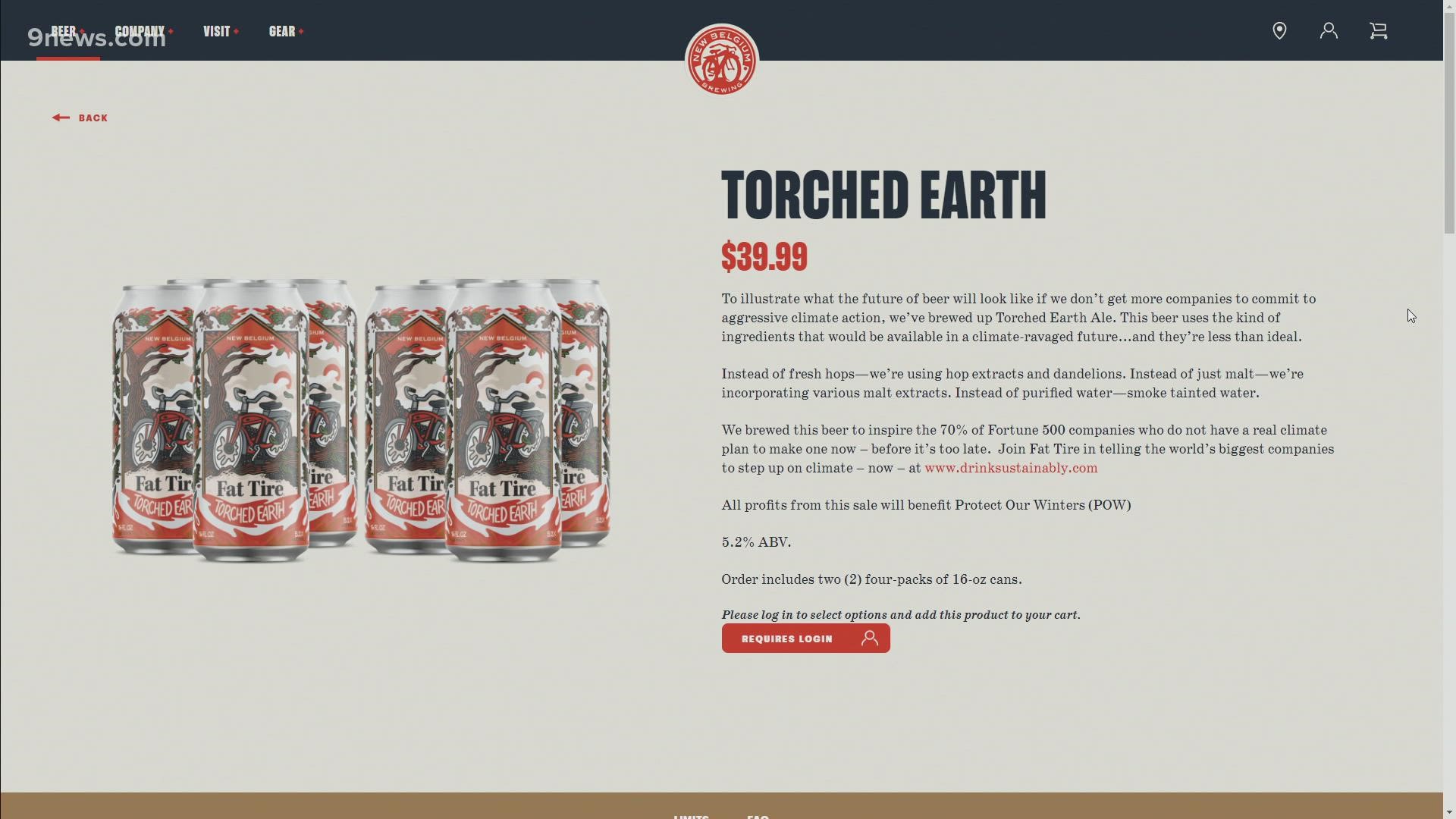 New Belgium brewery in Fort Collins lets you taste climate change in their new "Torched Earth" beer that "tastes like a band-aid."