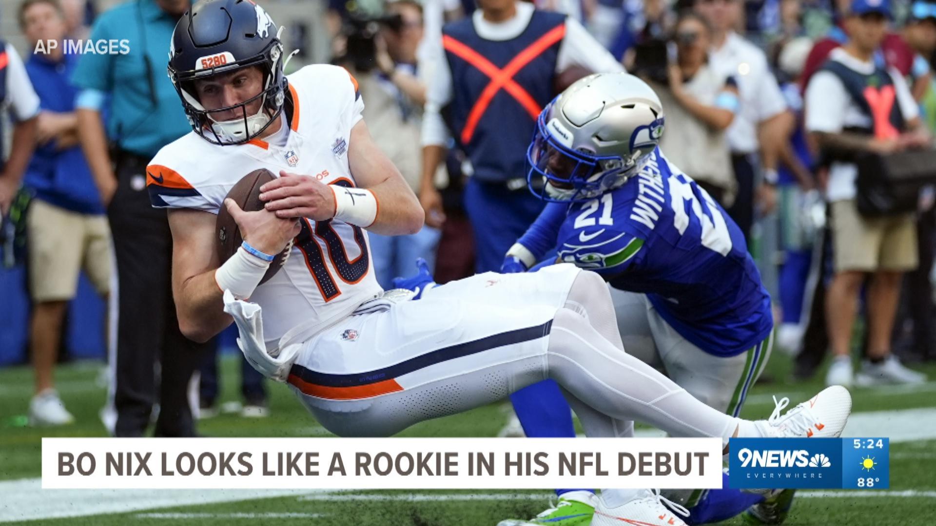 Denver's first-round draft pick struggled in the Broncos' season-opening loss to the Seattle Seahawks.