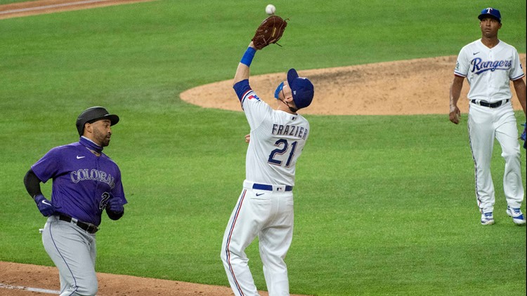 Todd Fraizier hits first home run for the Rangers in Globe Life Field