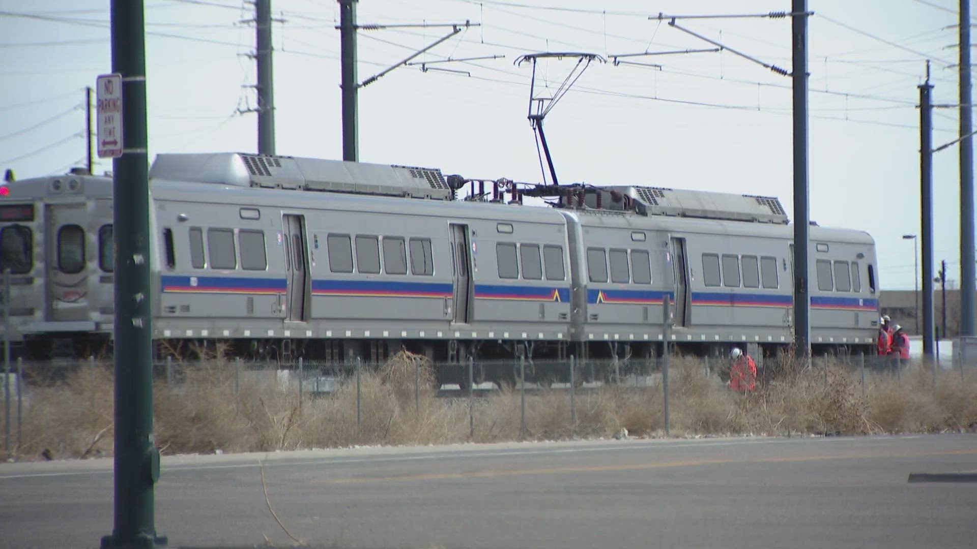 A pedestrian was hit and killed by an A Line train on Sunday around the intersection of Smith Road and Monaco Street Parkway, Denver Police said.