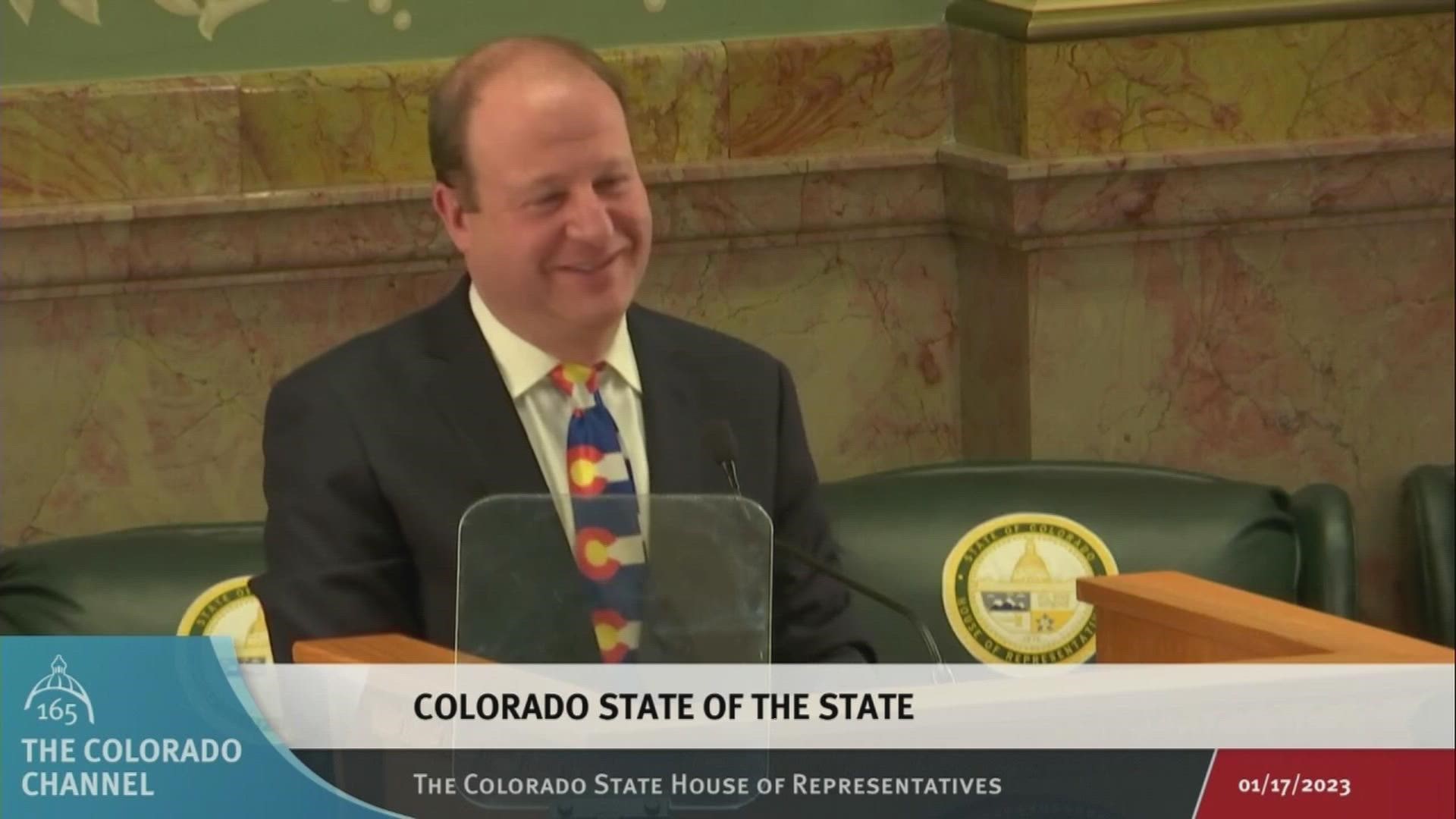 Gov. Jared Polis gave his fifth State of the State speech Tuesday at the Colorado State Capitol.