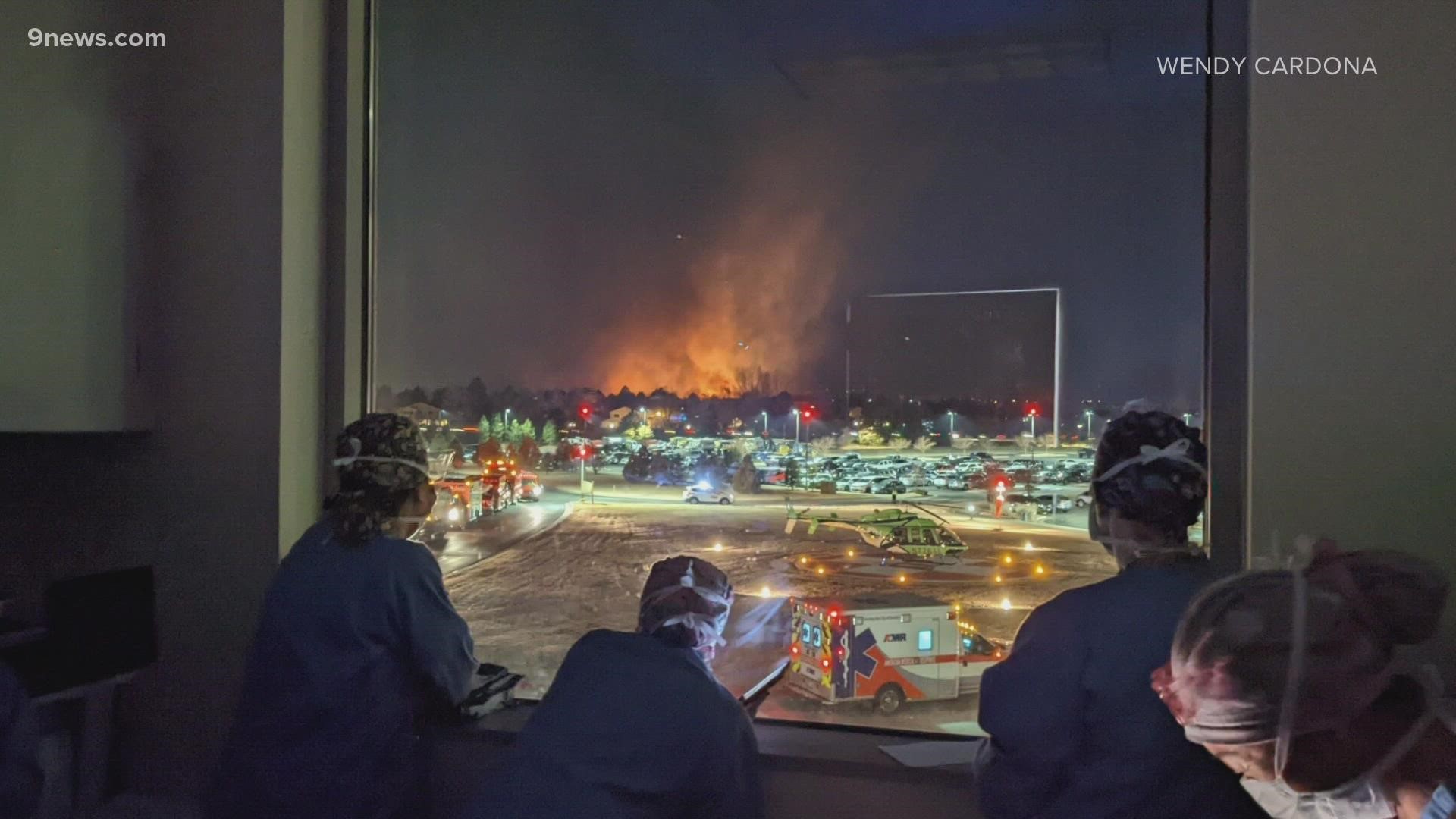 Wendy Cardona's photo, shot using a nighttime mode on her Google Pixel 5 phone, has become one of the most memorable images from Thursday’s Marshall Fire.