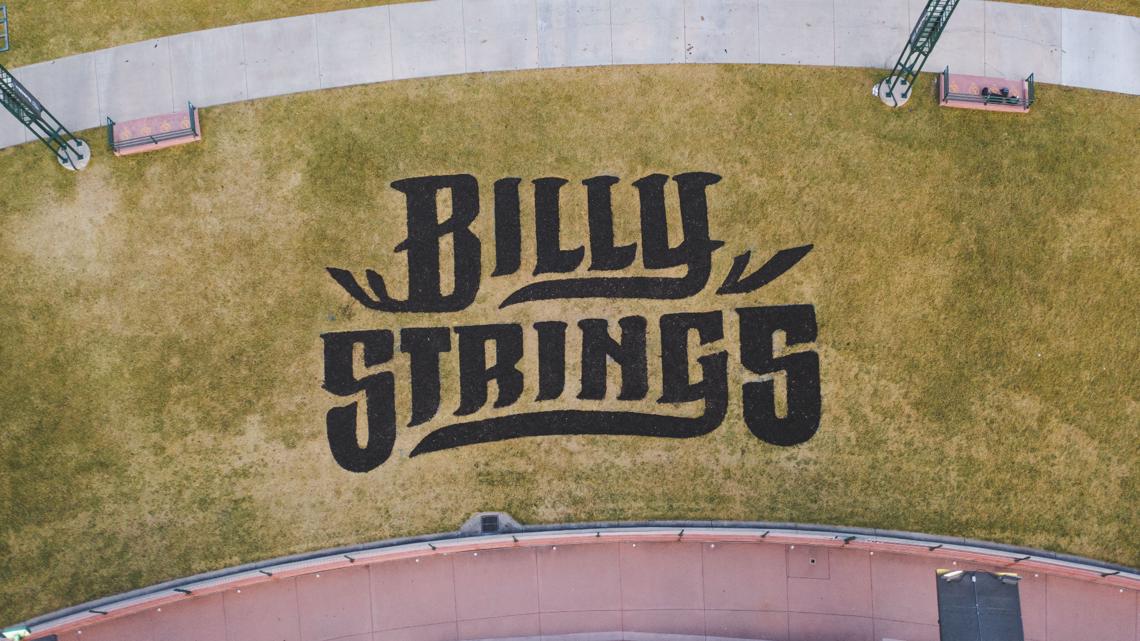 Billy Strings logo installed into lawn at Colorado amphitheater | 9news.com