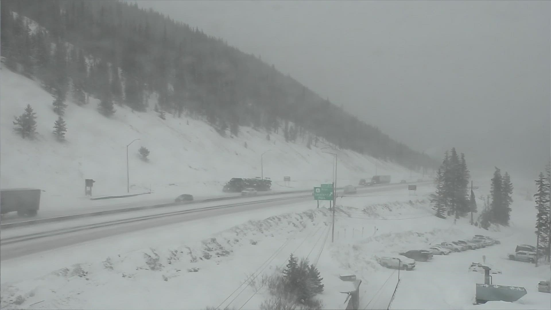 Parts of northern Colorado had near whiteout conditions in the mountains.