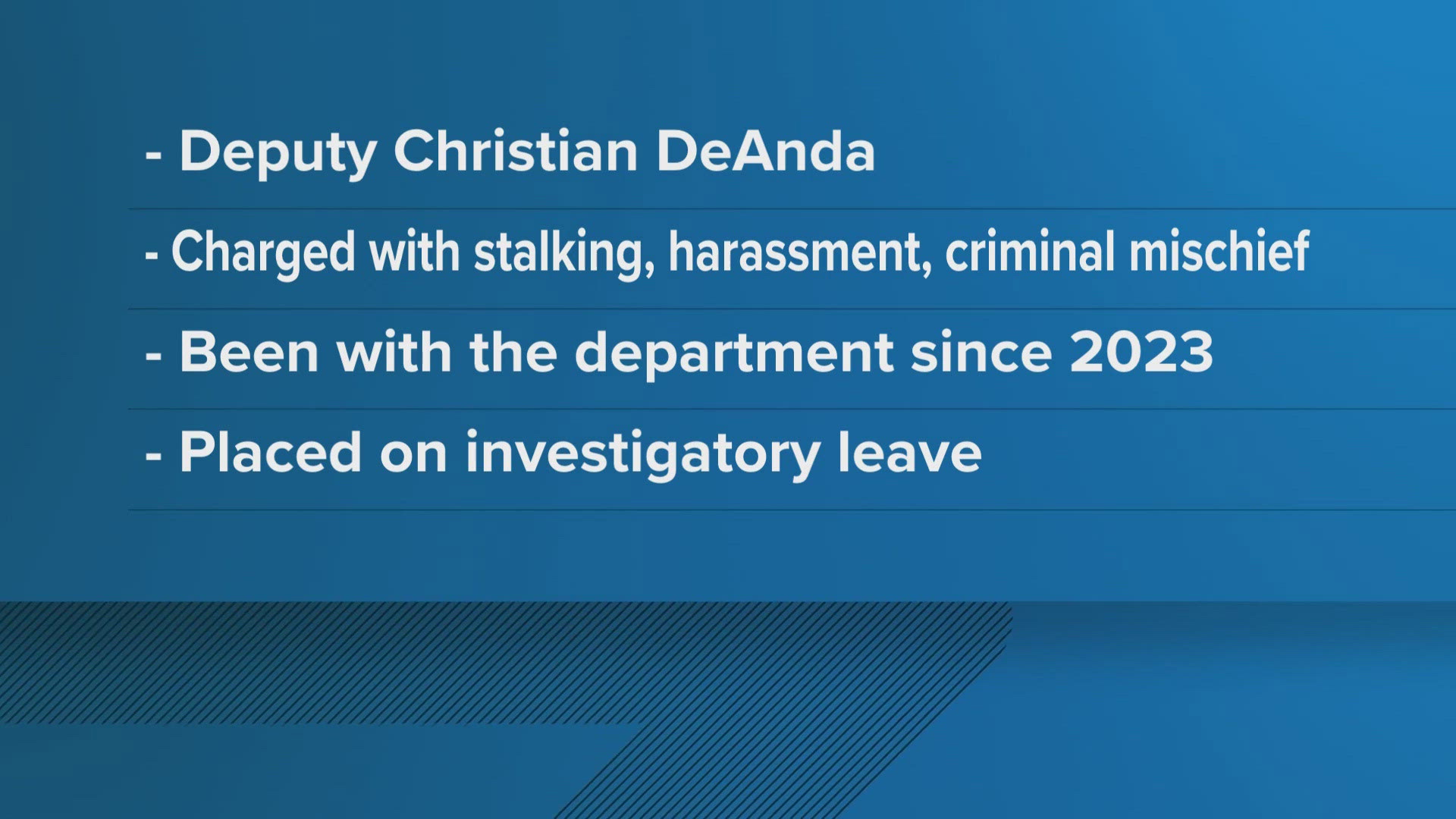 Christian DeAnda has been with the Denver Sheriff Department since 2023.