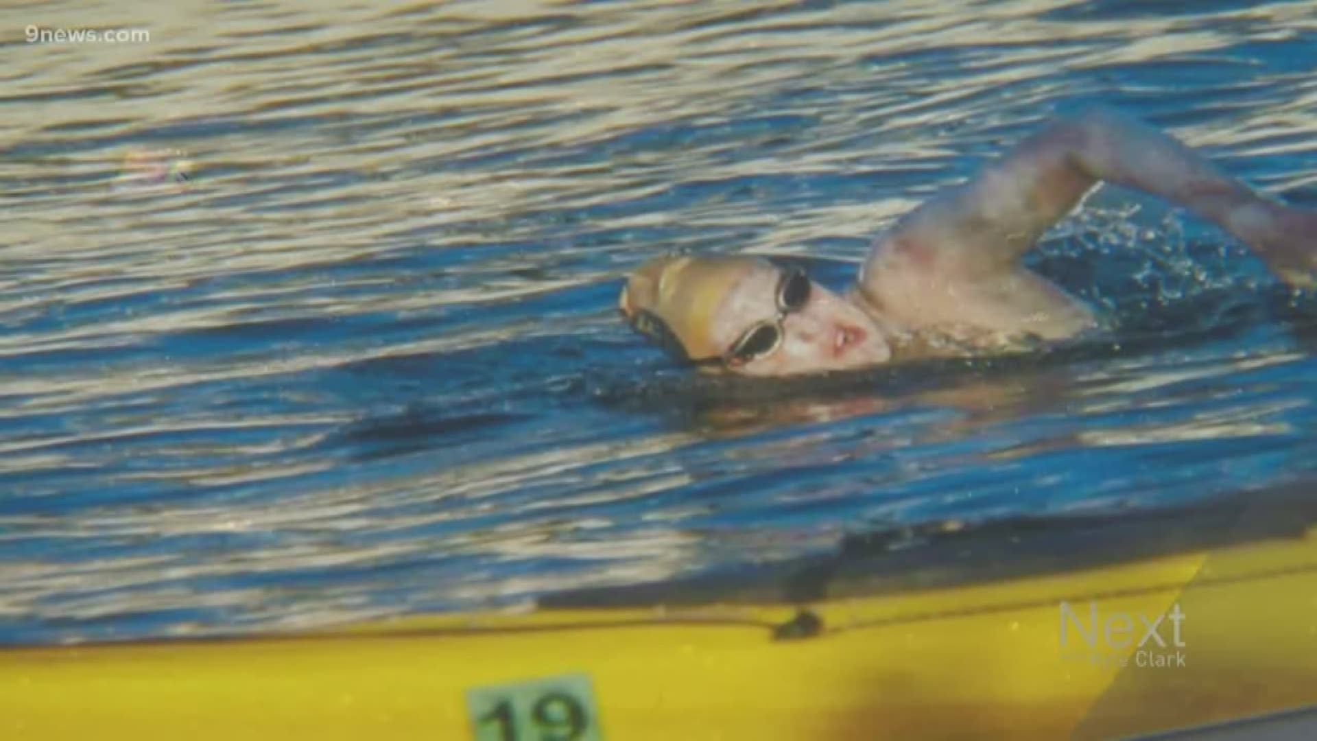 Sarah Thomas swam more than 80 miles and spent around 54 hours in the chilly water that is about 64 degrees.