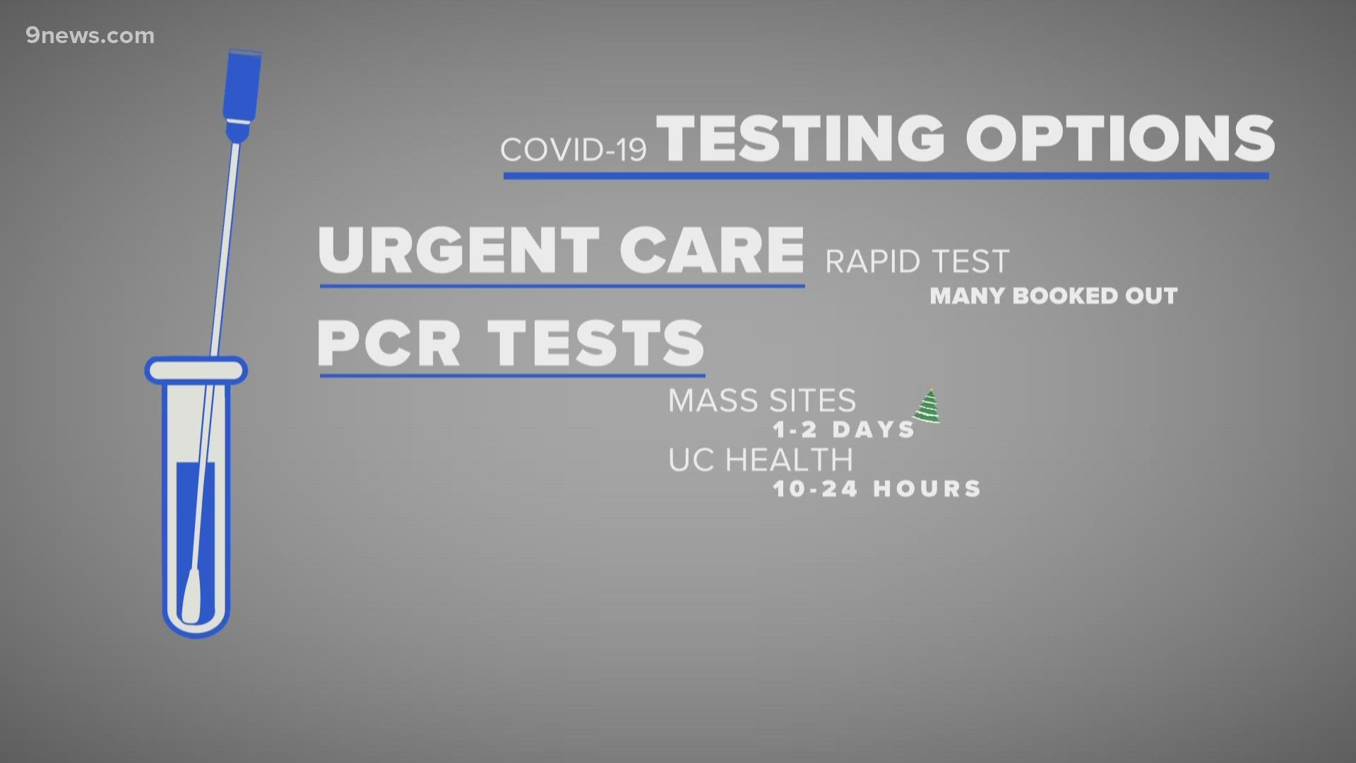 Public health officials say there is still plenty of capacity at the state testing sites.