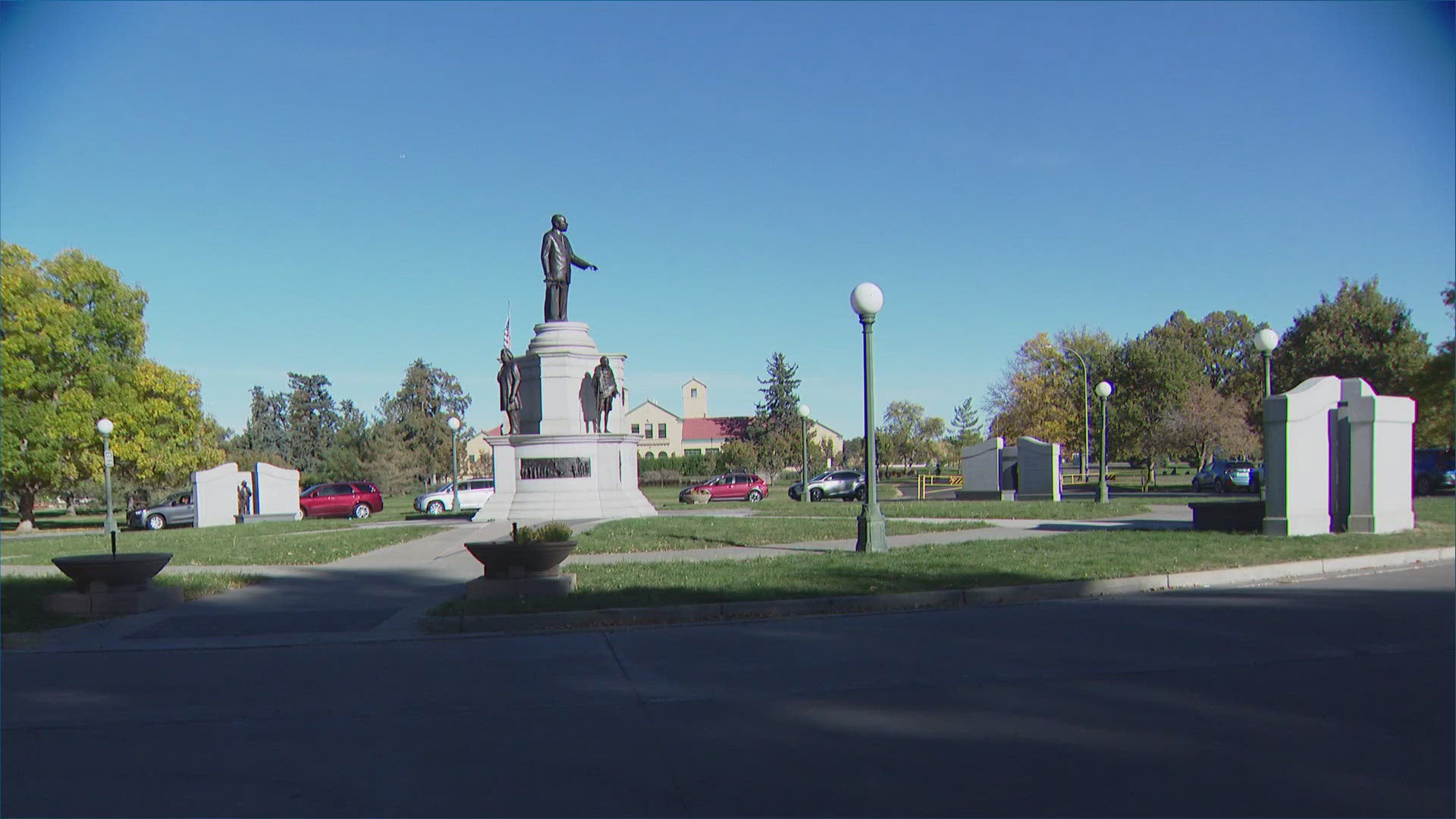 Ed Dwight created the City Park sculpture that was vandalized in February by two men who stole a torch and plaque from the memorial.