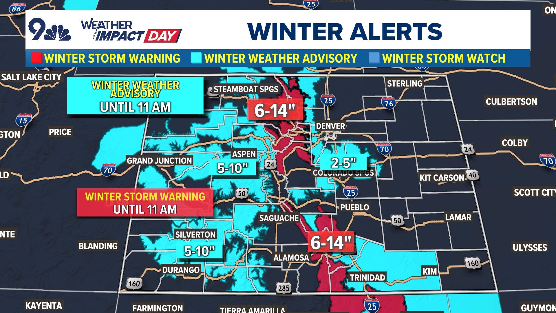 Snow will gradually dissipate across the Denver metro areas as sunshine is likely to return Monday afternoon.