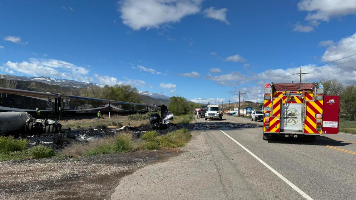 Passenger train hits tanker truck in western Colorado