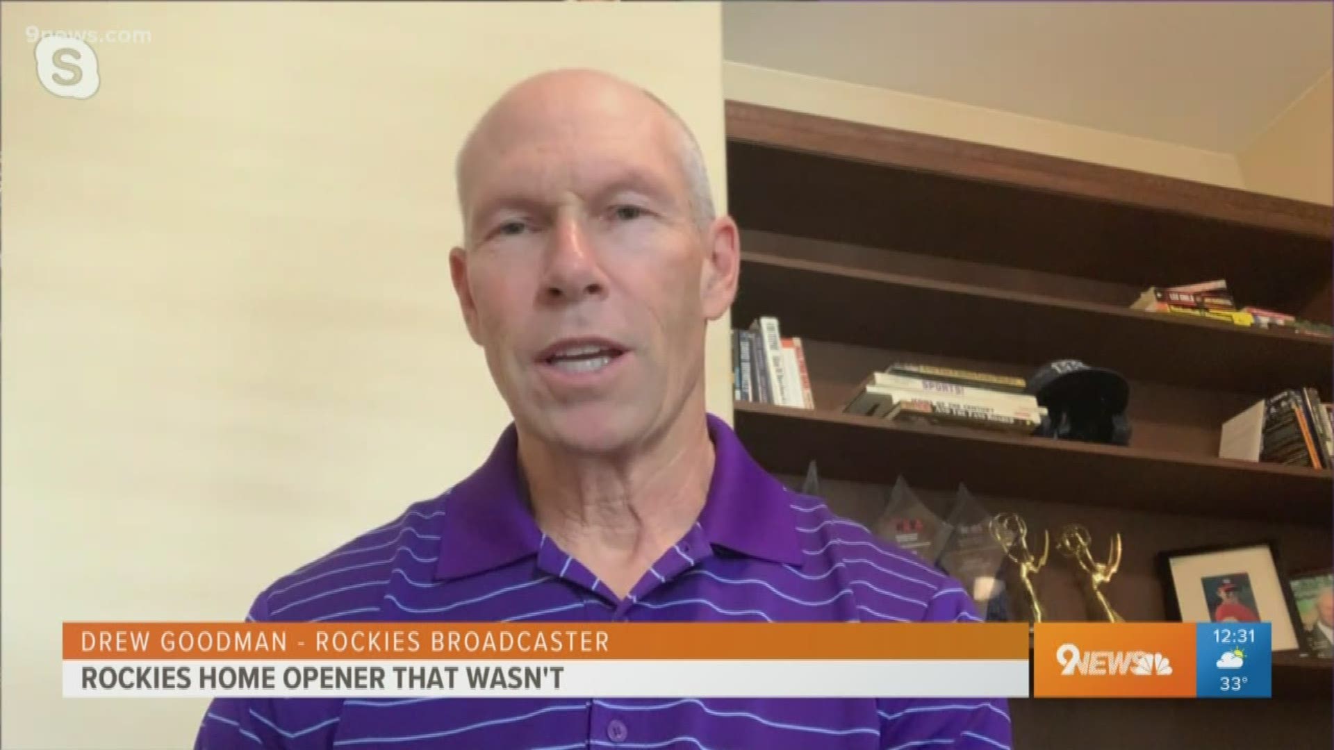 9NEWS talked to Rockies TV play-by-play man Drew Goodman about life without baseball.