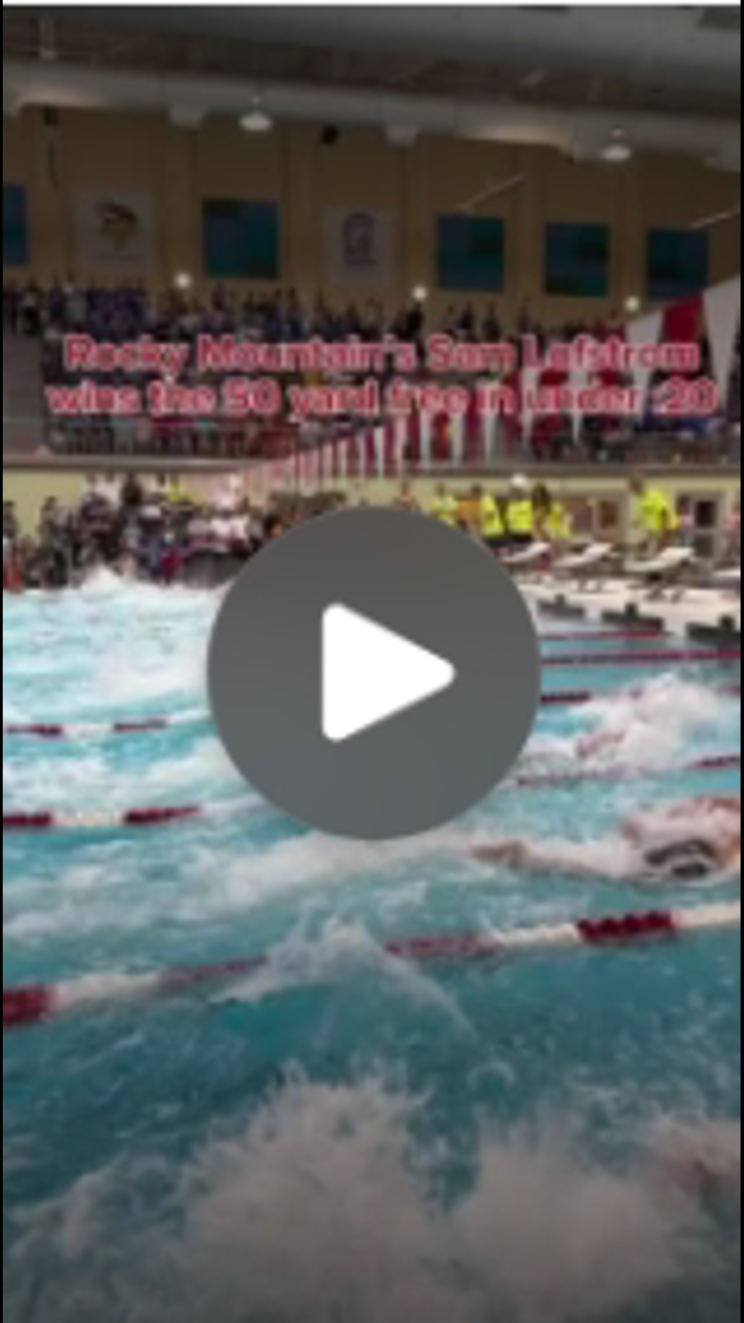 Rocky Mountain’s Sam Lofstrom takes home the 50 yard freestyle title in under :20