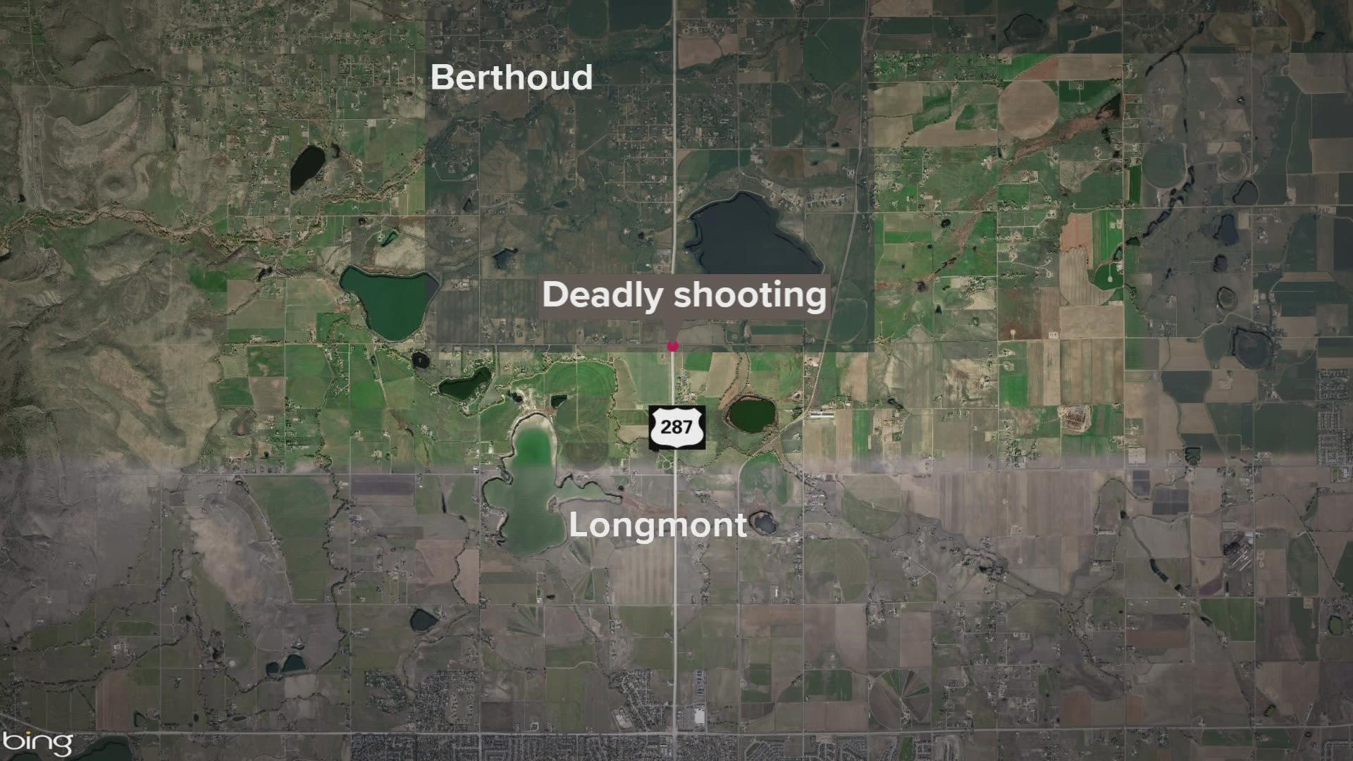 The victim was riding in a car when she was shot early Sunday morning in the area of Highway 287 and Yellowstone Road, deputies said.