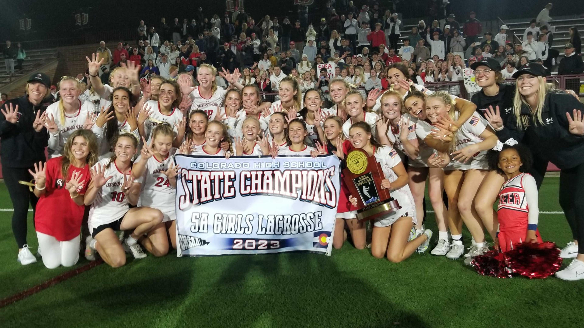 The Mustangs won their eighth consecutive state championship on Friday night by defeating Regis Jesuit.