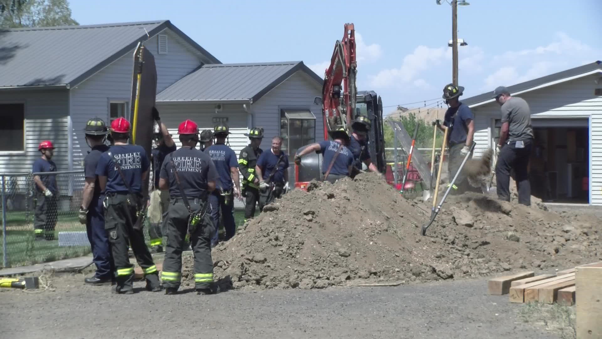 Greeley Fire said the man was doing utility work at someone's home when the trench wall gave in.