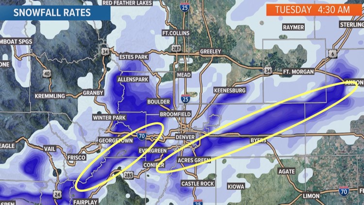 Tuesday storm may hinge on brief heavy snow bands