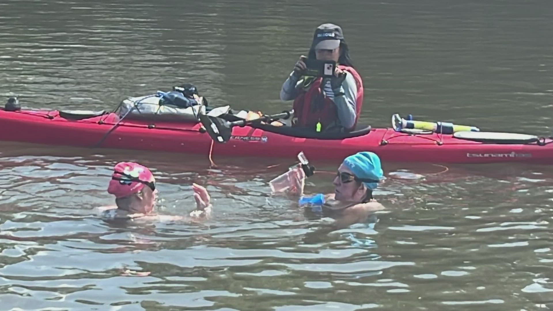 She is now training to swim the English Channel next year, so she can claim the "Triple Crown" of marathon swimming.