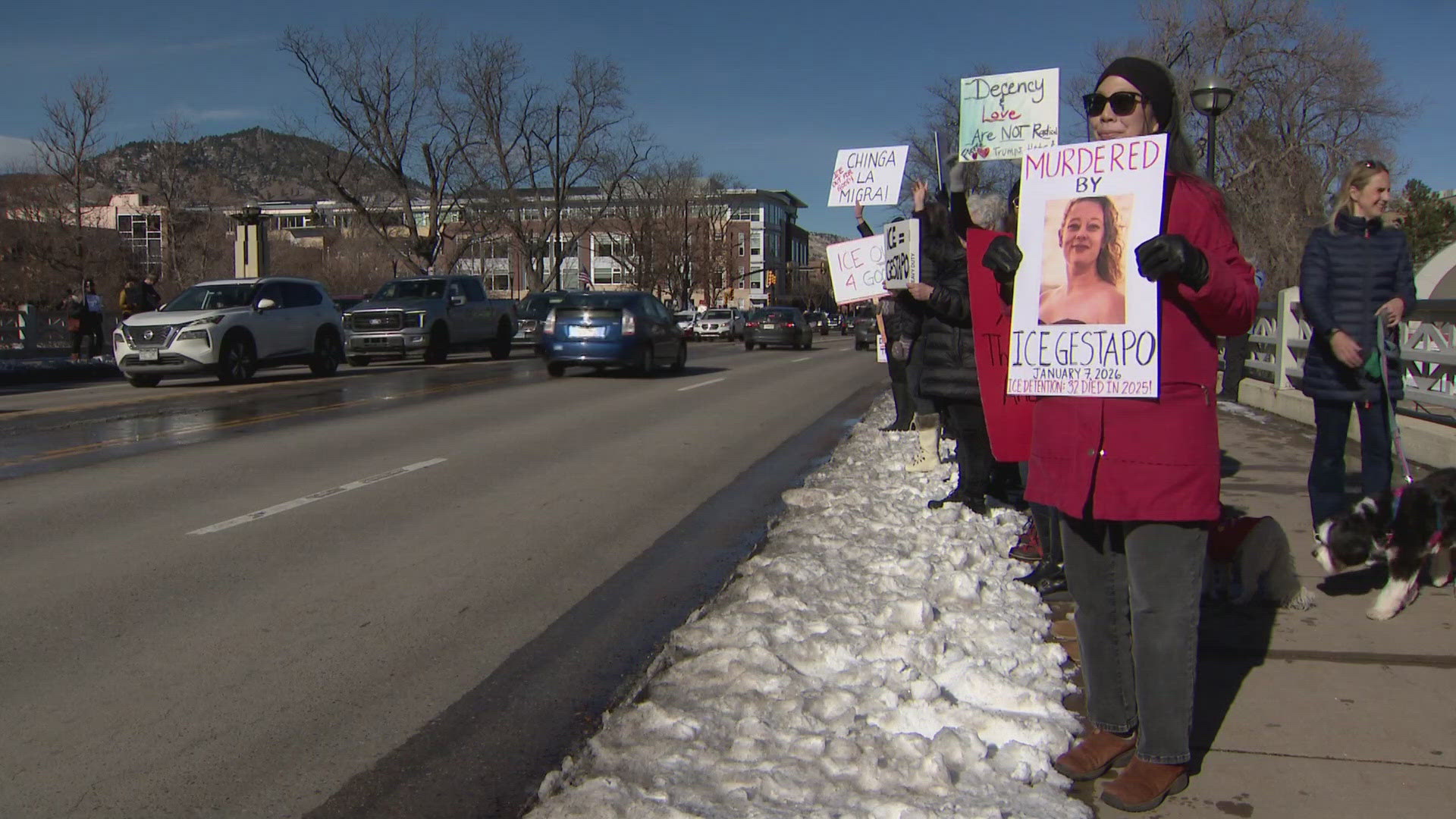 Demonstrators march to protest ICE after shooting in Minneapolis ...
