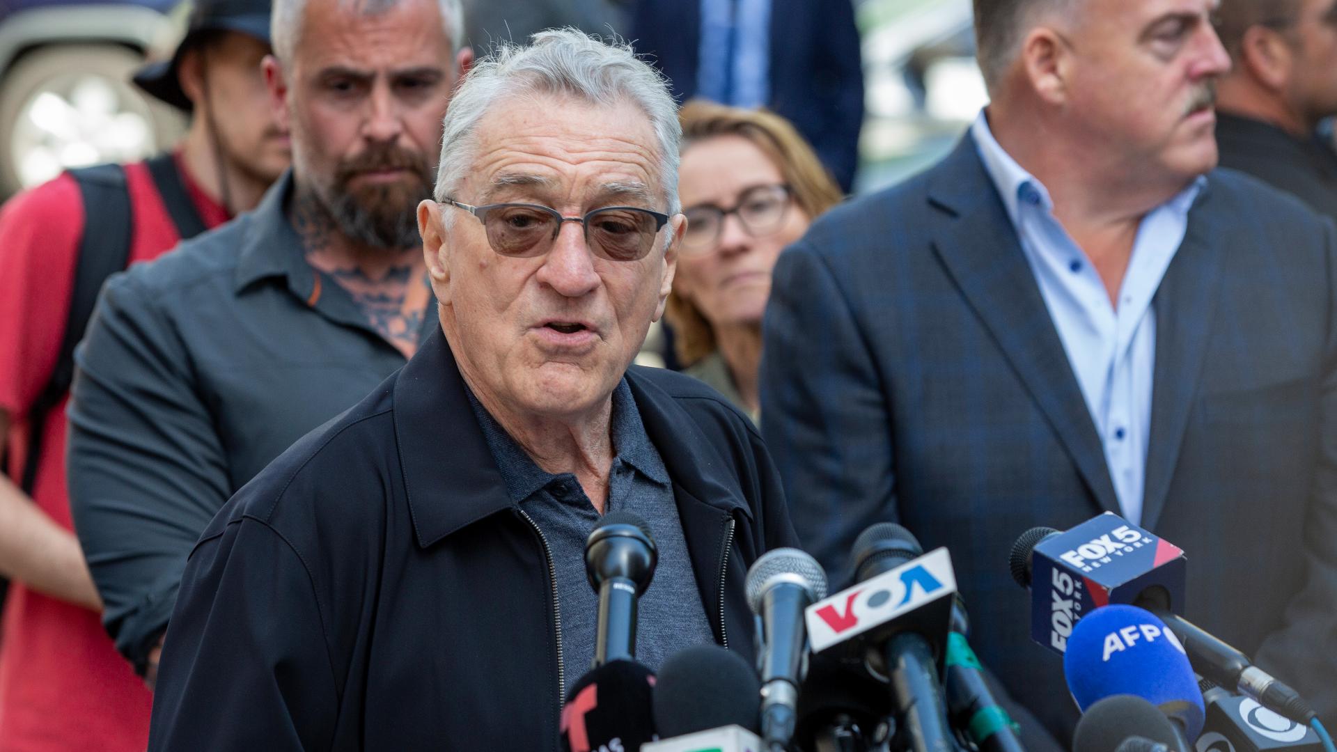 Robert De Niro goes to battle for Biden outside Trump trial | 9news.com