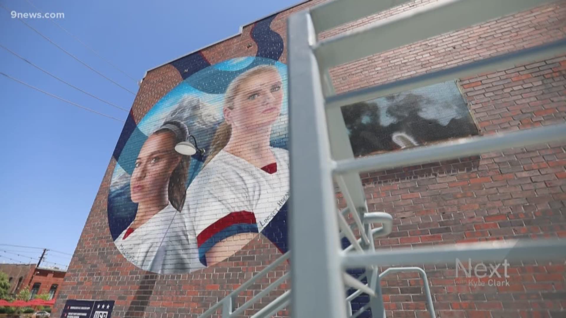 The mural of Lindsey Horan and Mallory Pugh is part of a larger campaign to create artwork of USWNT players in cities across the country.