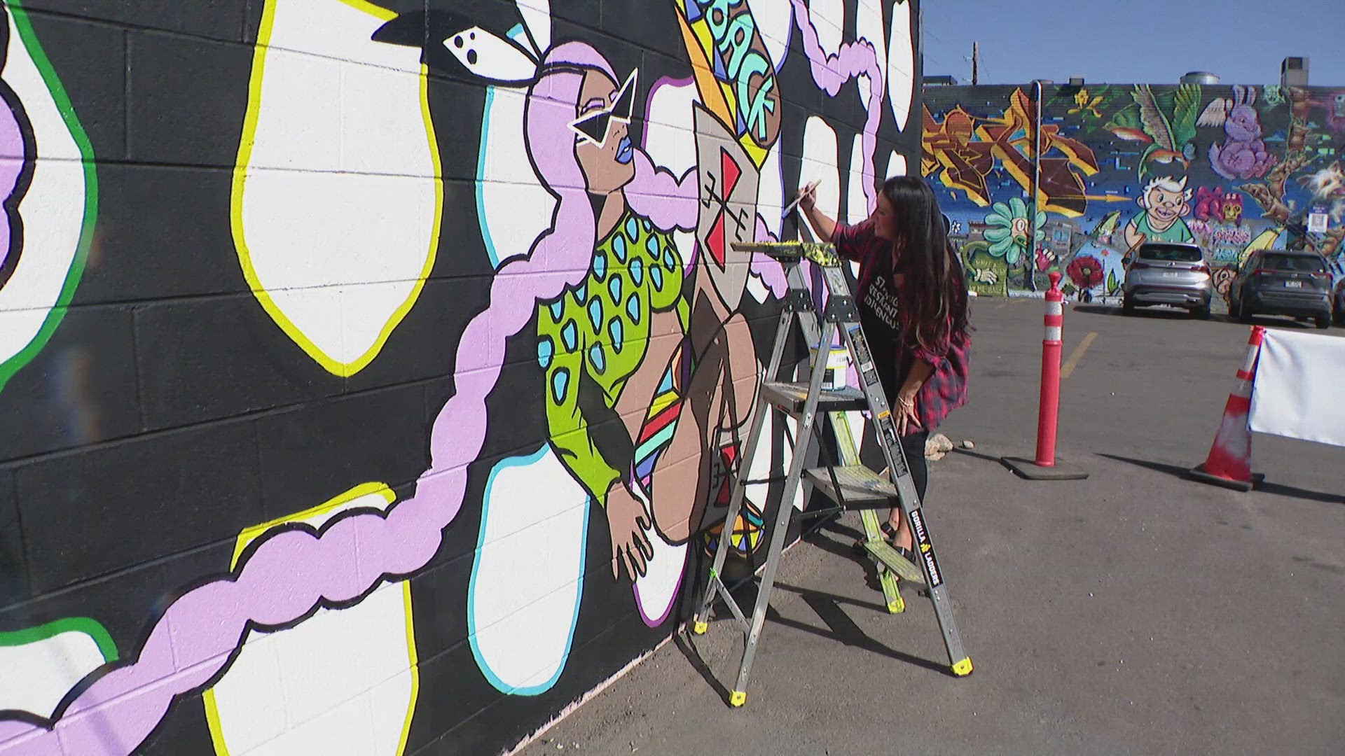 Danielle Seewalker is participating in the Denver Walls, an annual arts event in the RiNo Art District. She's using her art to show representation.