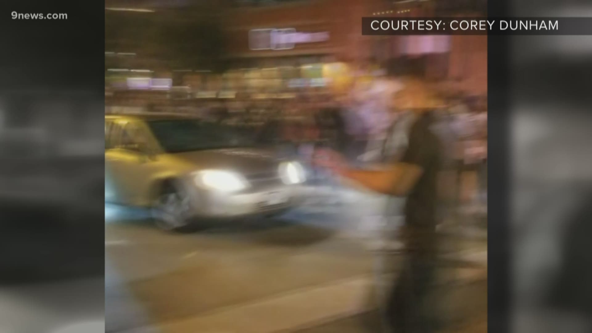 The Denver Police Department is looking for a hit-and-run driver accused of running into two people in LoDo over the weekend.