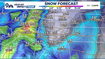 Weather Impact Alert: Snow returning to Denver, up to a foot of snow ...
