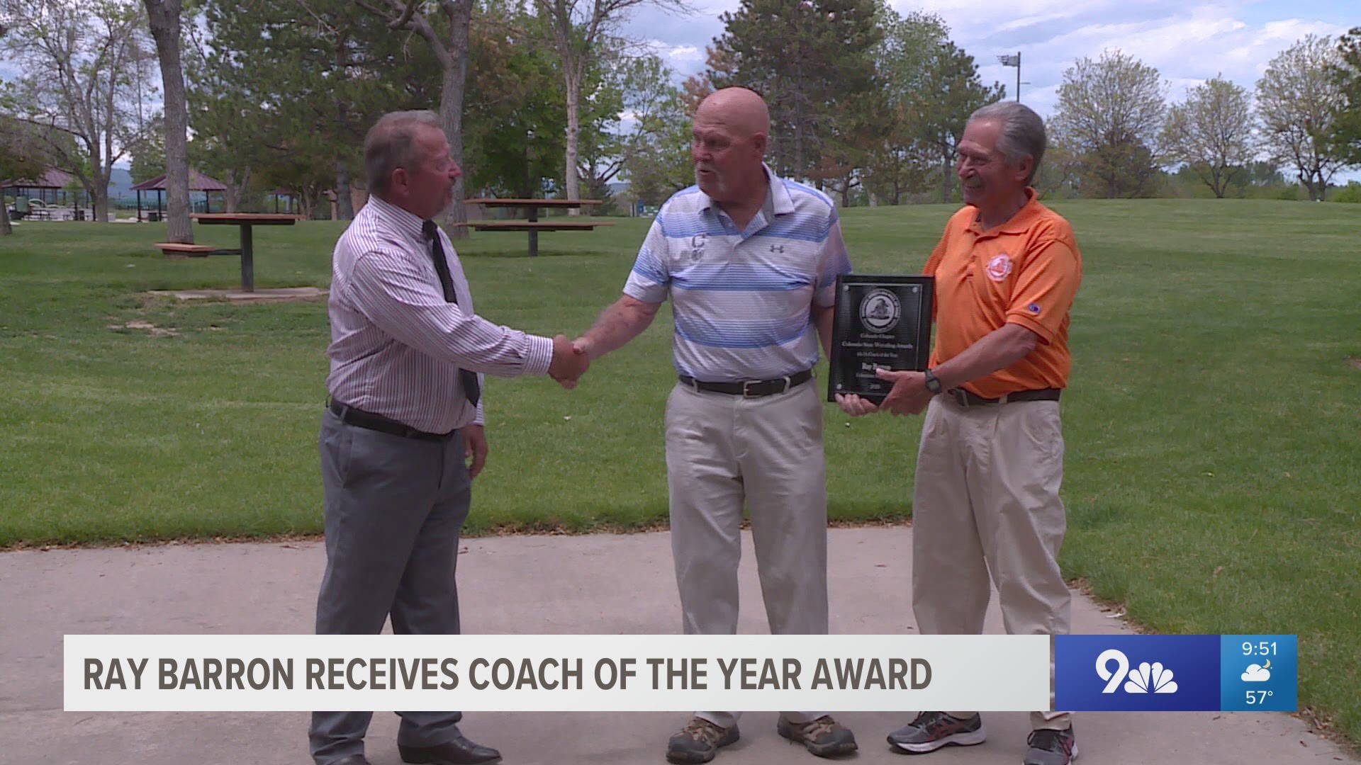 The Rebels' head wrestling coach was presented with the 4A-5A coach of the year award on Wednesday afternoon.