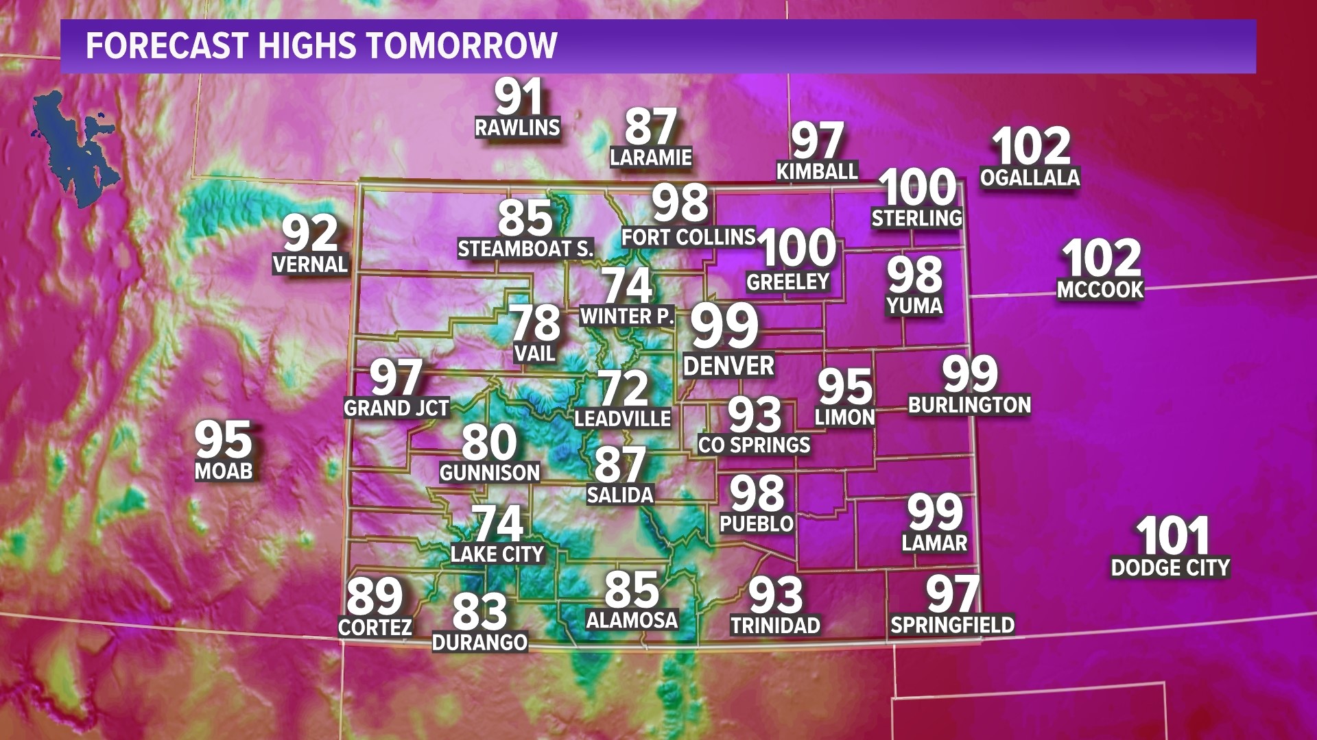 Near record heat in Denver Friday | 9news.com