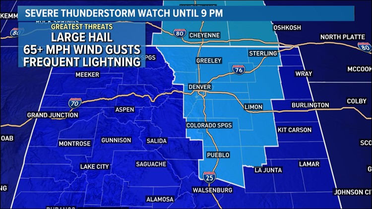 Severe thunderstorms move through Colorado Friday