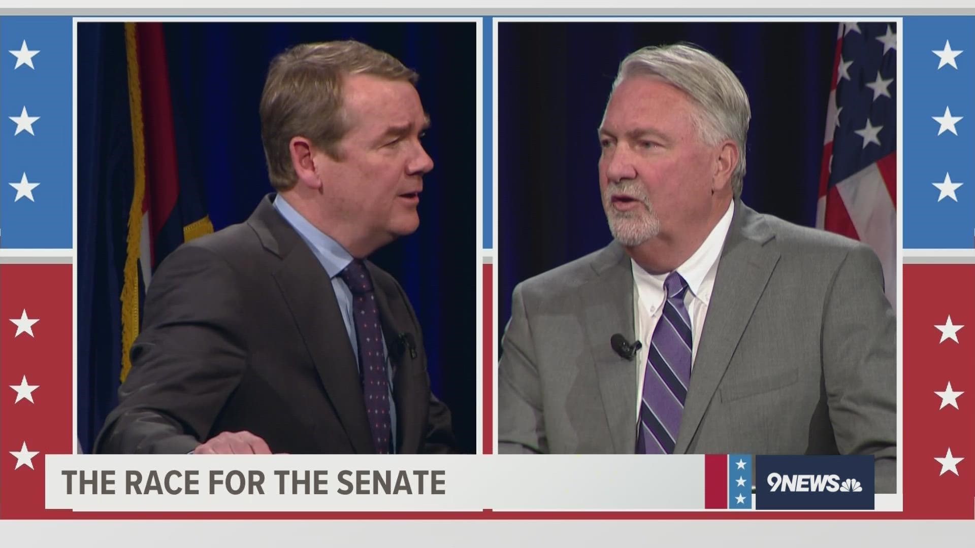 Incumbent Democratic Sen. Michael Bennet faces a challenge from Republican challenger and business owner Joe O'Dea for one of Colorado's Senate seats.
